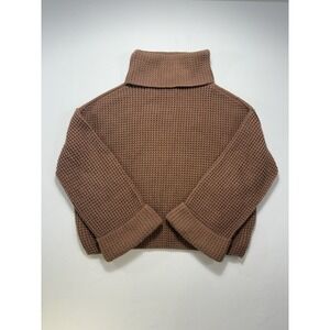 Free People Park City Pullover Sweater Med Oversized Chunky Knit Pink Terracotta